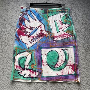 VC Torias Painted Skirt Womens Colorful Poor Condition
